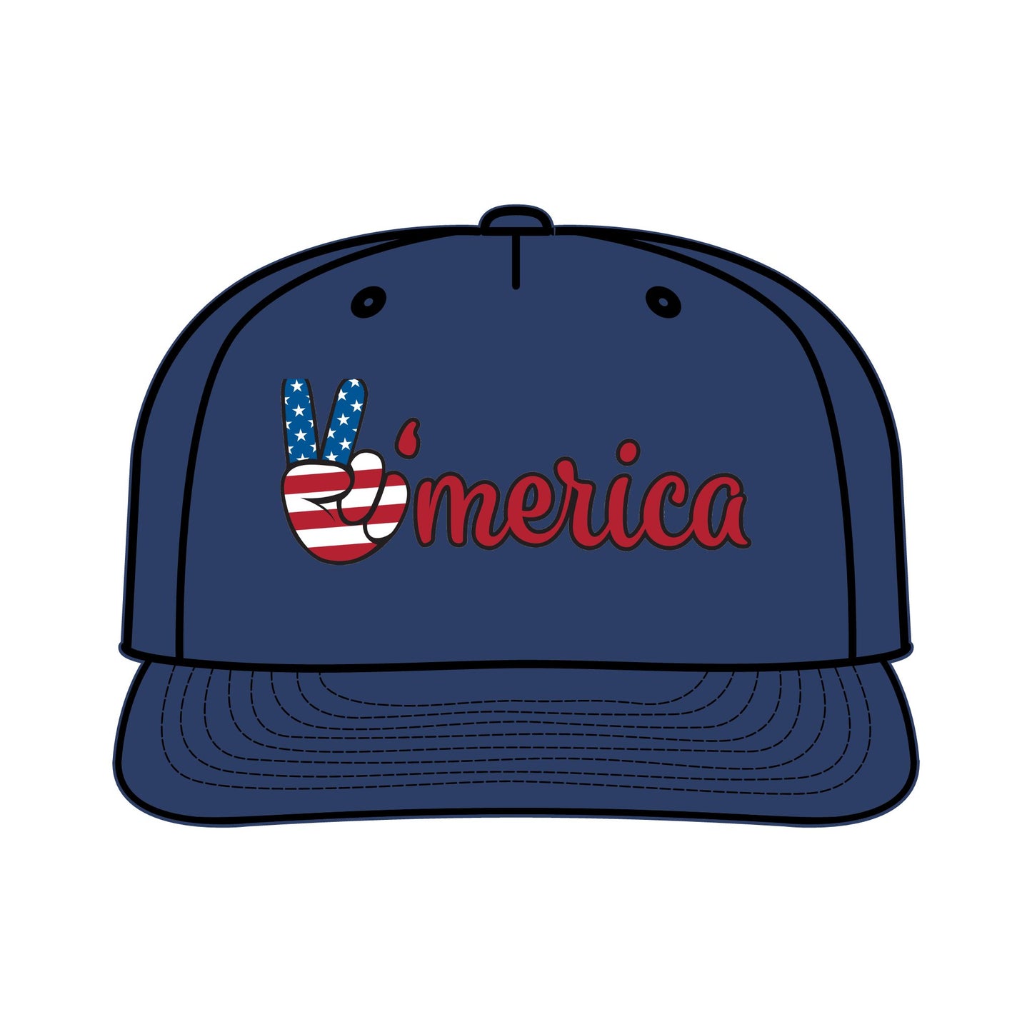 Patriotic Surf Cap - Peace & Freedom Vibe, Perfect for Summer Celebrations