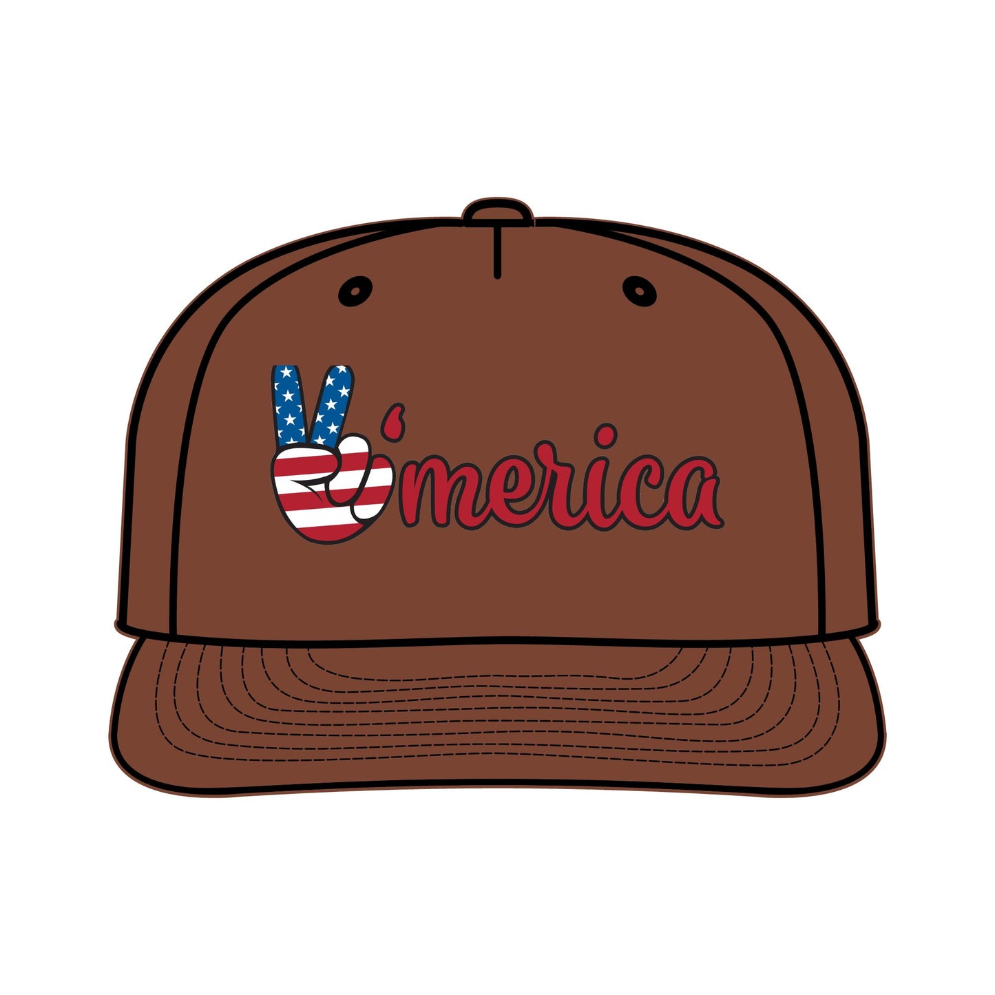 Patriotic Surf Cap - Peace & Freedom Vibe, Perfect for Summer Celebrations