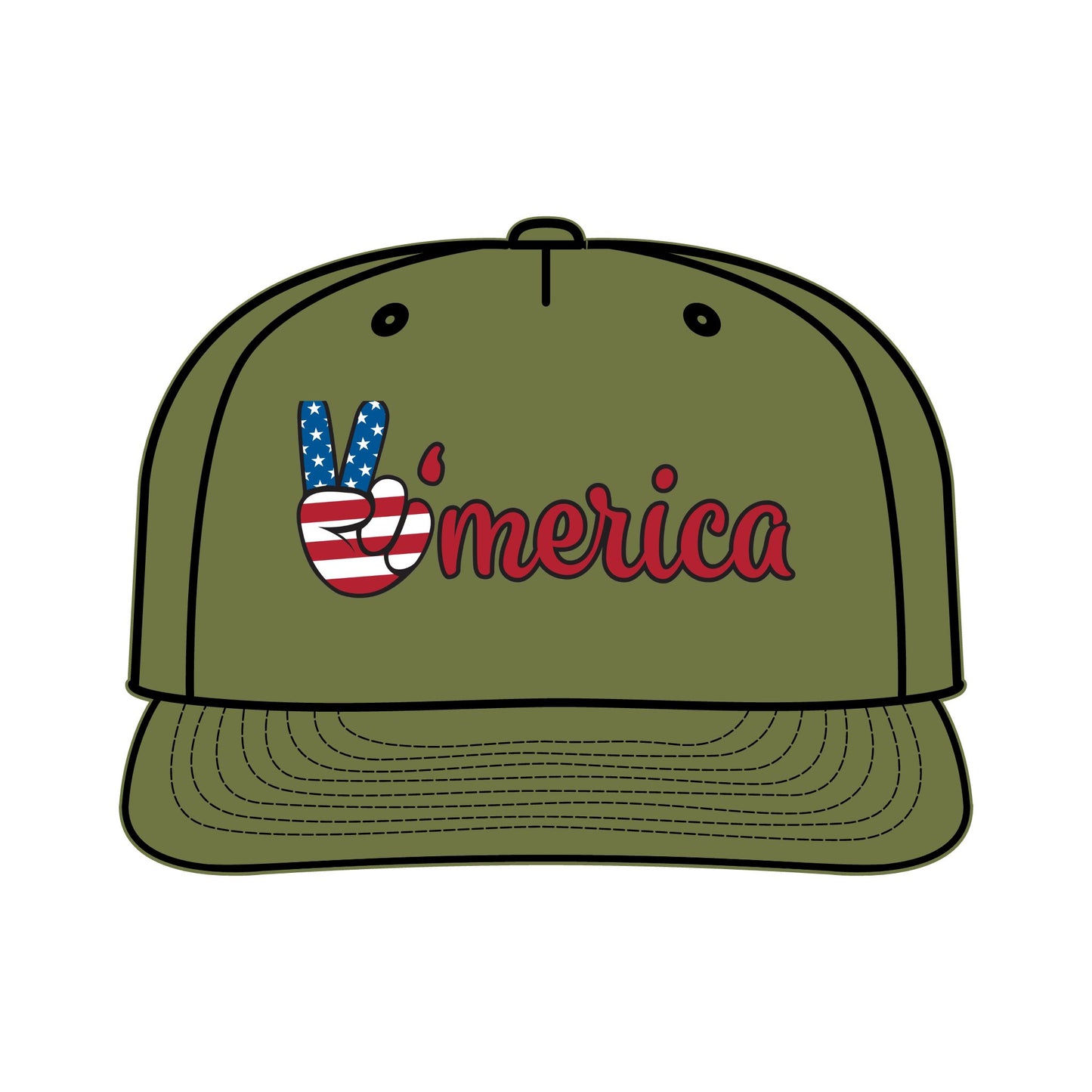 Patriotic Surf Cap - Peace & Freedom Vibe, Perfect for Summer Celebrations