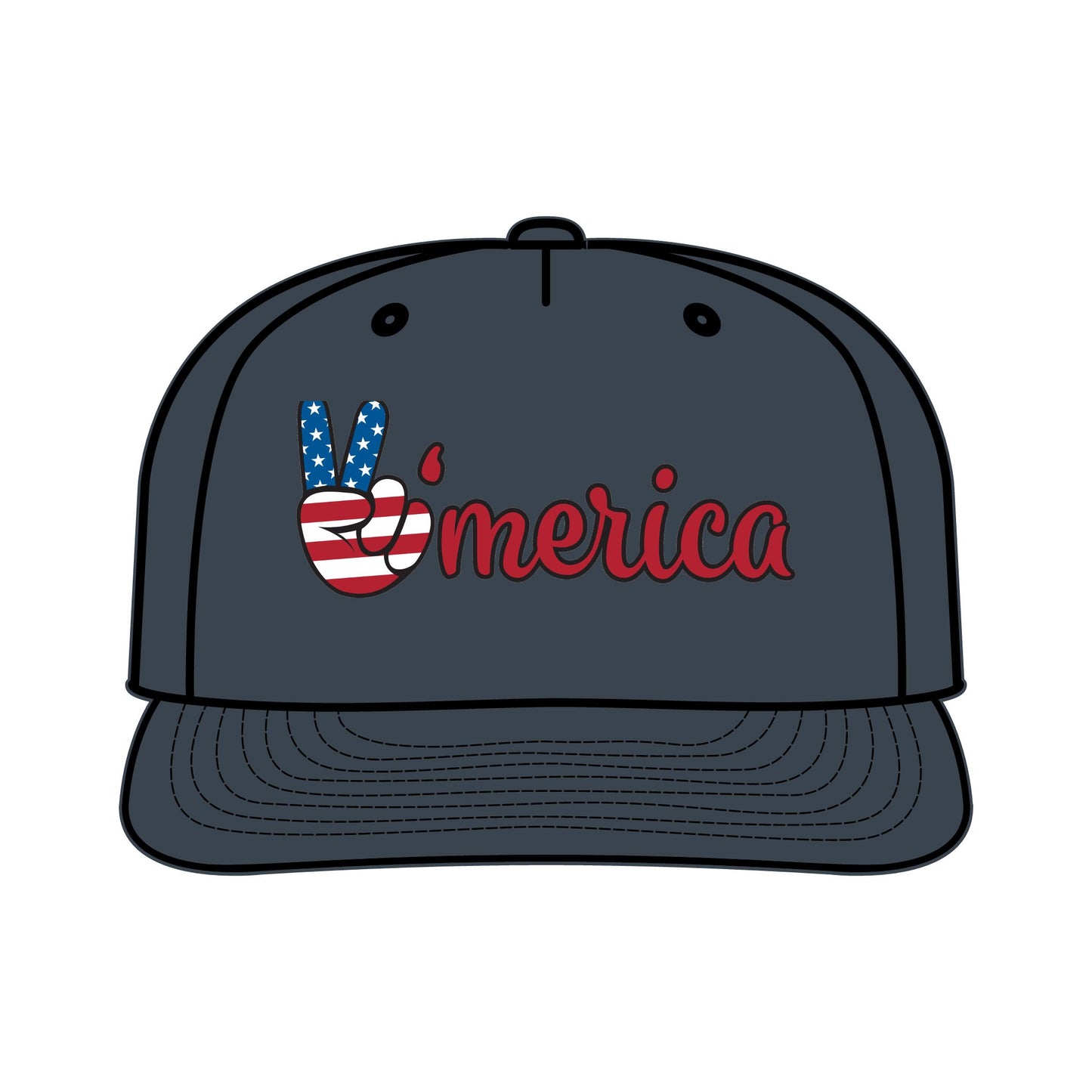 Patriotic Surf Cap - Peace & Freedom Vibe, Perfect for Summer Celebrations