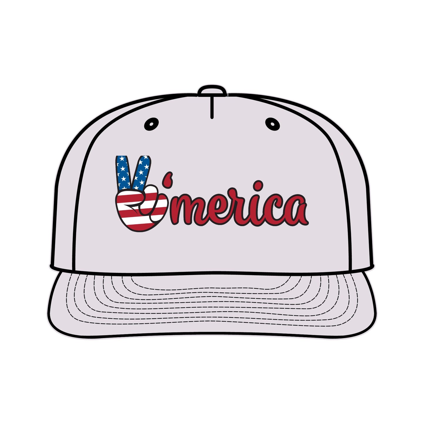 Patriotic Surf Cap - Peace & Freedom Vibe, Perfect for Summer Celebrations