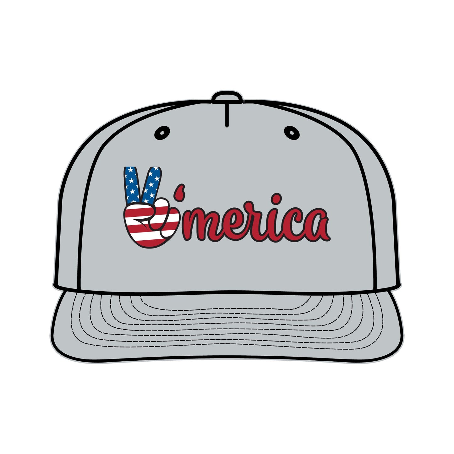 Patriotic Surf Cap - Peace & Freedom Vibe, Perfect for Summer Celebrations