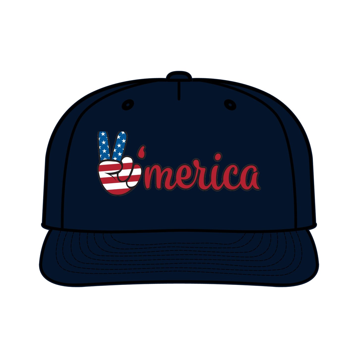 Patriotic Surf Cap - Peace & Freedom Vibe, Perfect for Summer Celebrations