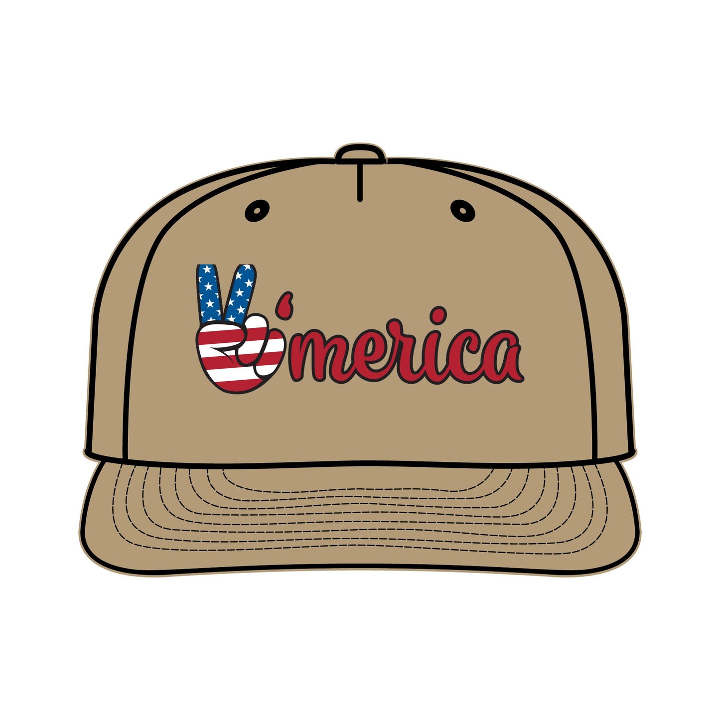 Patriotic Surf Cap - Peace & Freedom Vibe, Perfect for Summer Celebrations