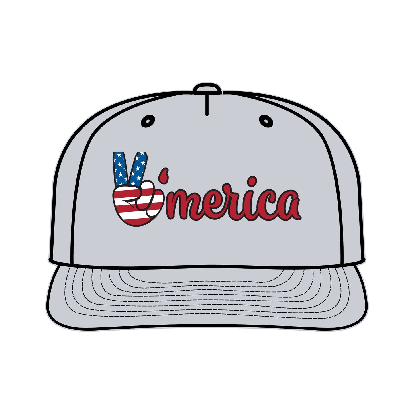 Patriotic Surf Cap - Peace & Freedom Vibe, Perfect for Summer Celebrations