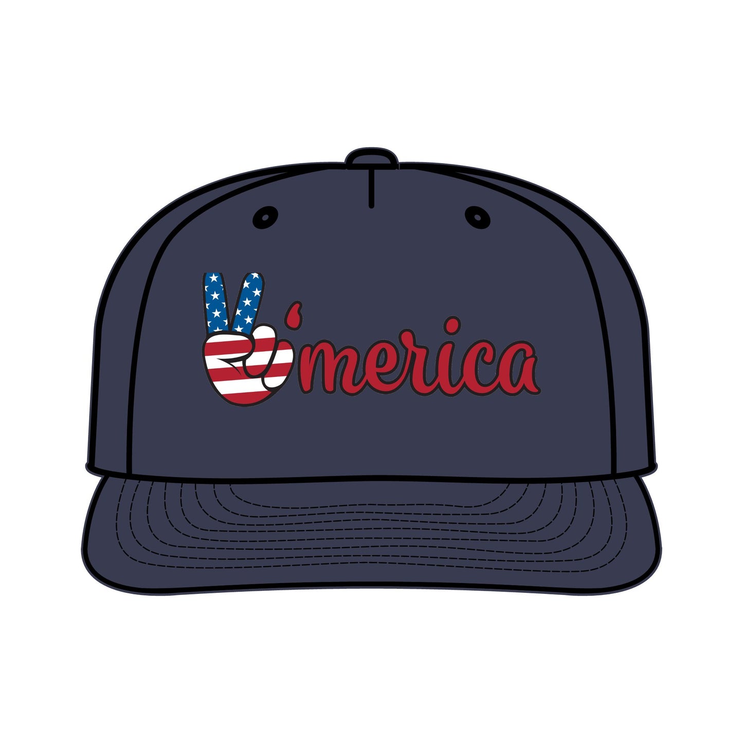 Patriotic Surf Cap - Peace & Freedom Vibe, Perfect for Summer Celebrations