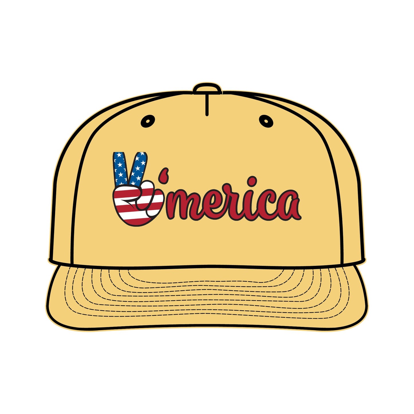 Patriotic Surf Cap - Peace & Freedom Vibe, Perfect for Summer Celebrations