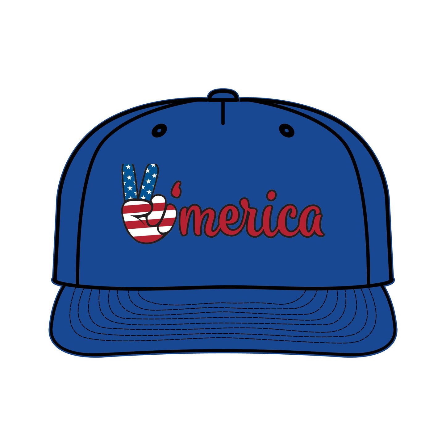 Patriotic Surf Cap - Peace & Freedom Vibe, Perfect for Summer Celebrations