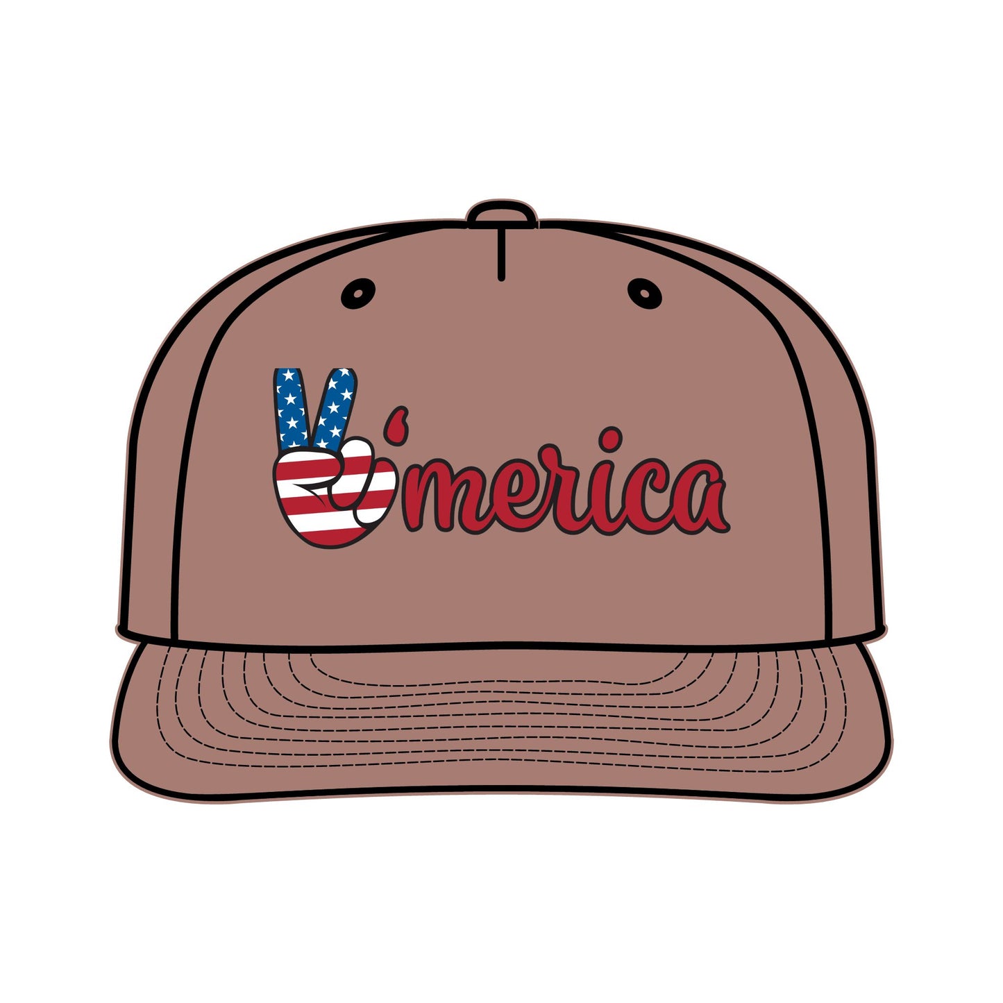 Patriotic Surf Cap - Peace & Freedom Vibe, Perfect for Summer Celebrations