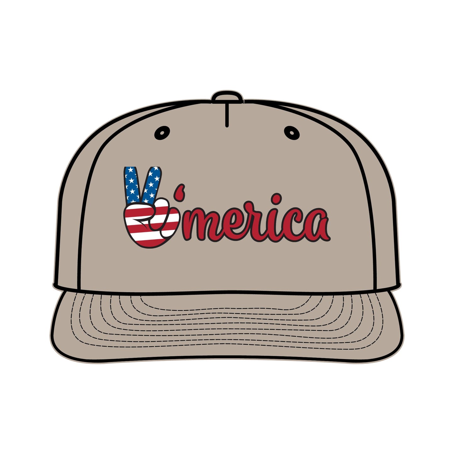 Patriotic Surf Cap - Peace & Freedom Vibe, Perfect for Summer Celebrations
