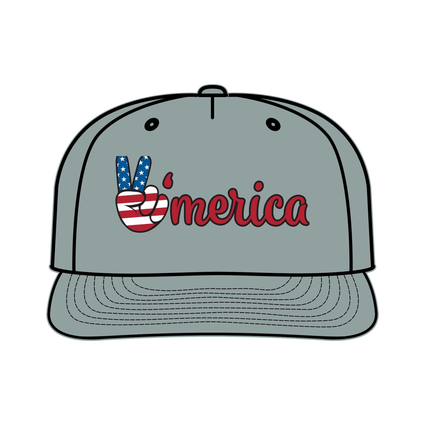 Patriotic Surf Cap - Peace & Freedom Vibe, Perfect for Summer Celebrations