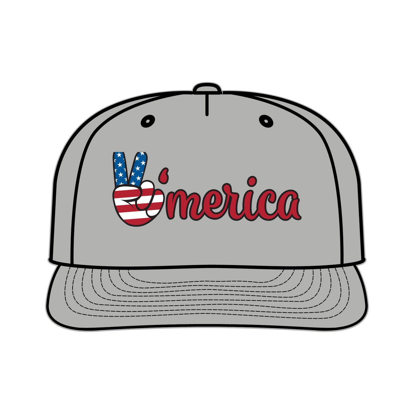 Patriotic Surf Cap - Peace & Freedom Vibe, Perfect for Summer Celebrations