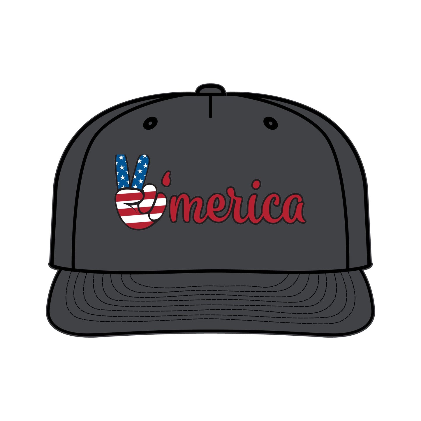 Patriotic Surf Cap - Peace & Freedom Vibe, Perfect for Summer Celebrations