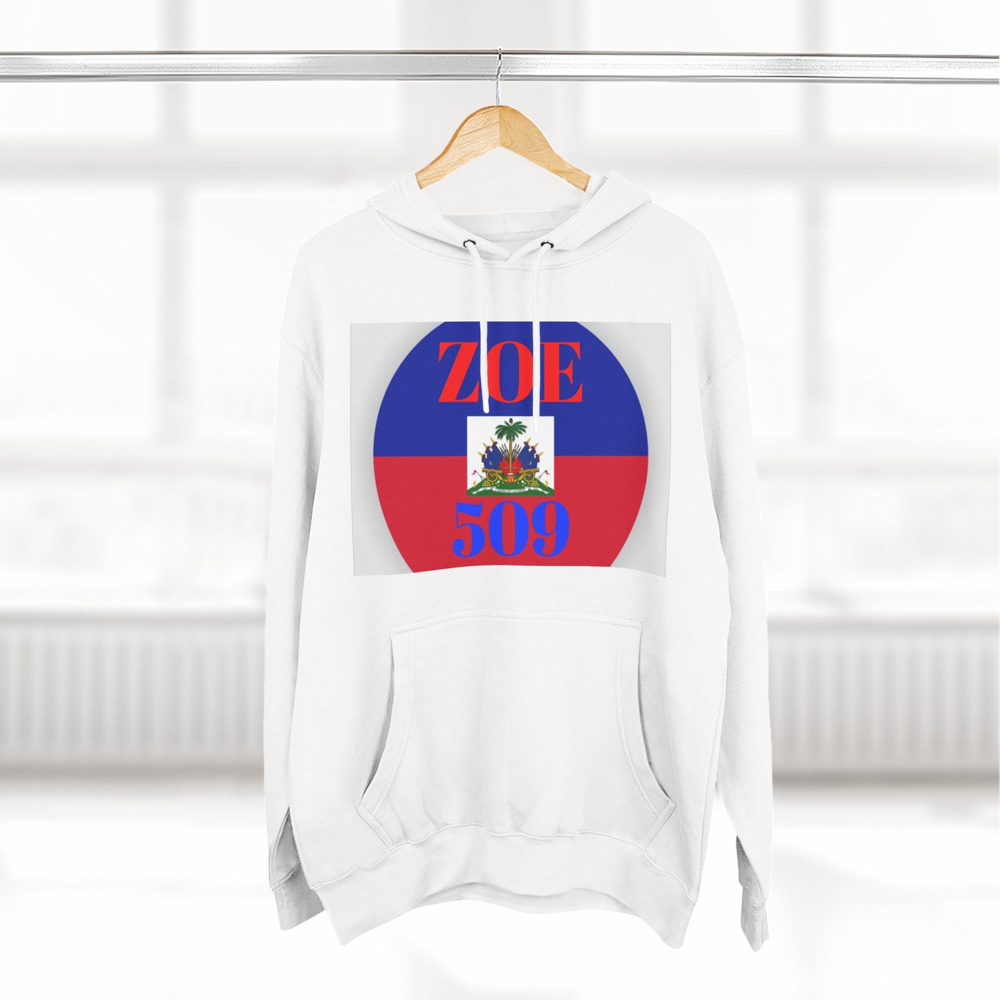 Haitian Pride Fleece Hoodie - 'ZOE 509' Design, Empowering Statement