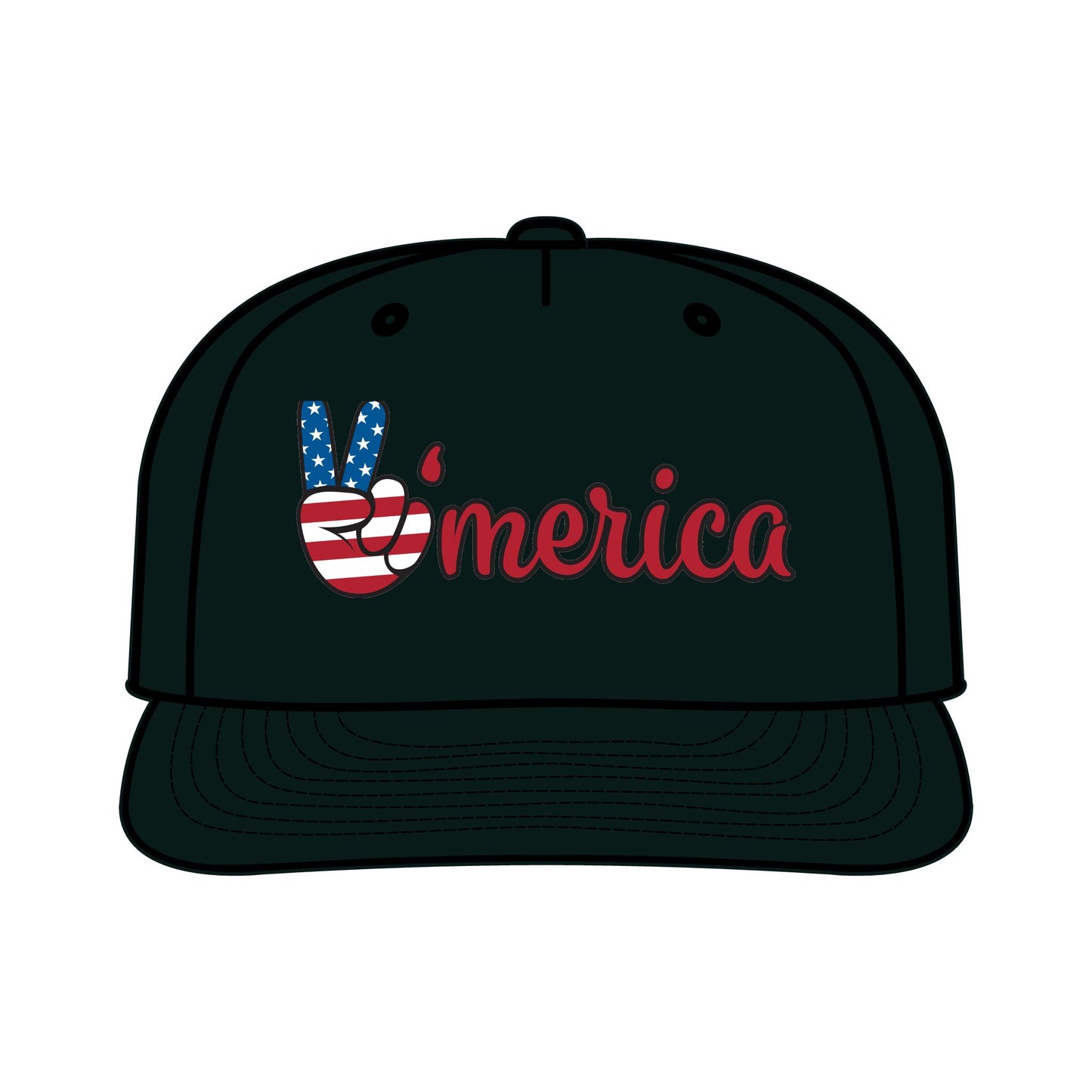 Patriotic Surf Cap - Peace & Freedom Vibe, Perfect for Summer Celebrations